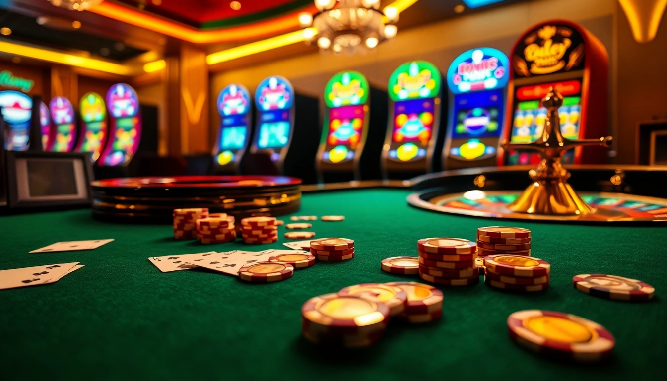 Experience thrilling gameplay at the go88 casino with vibrant tables and exciting game setups.