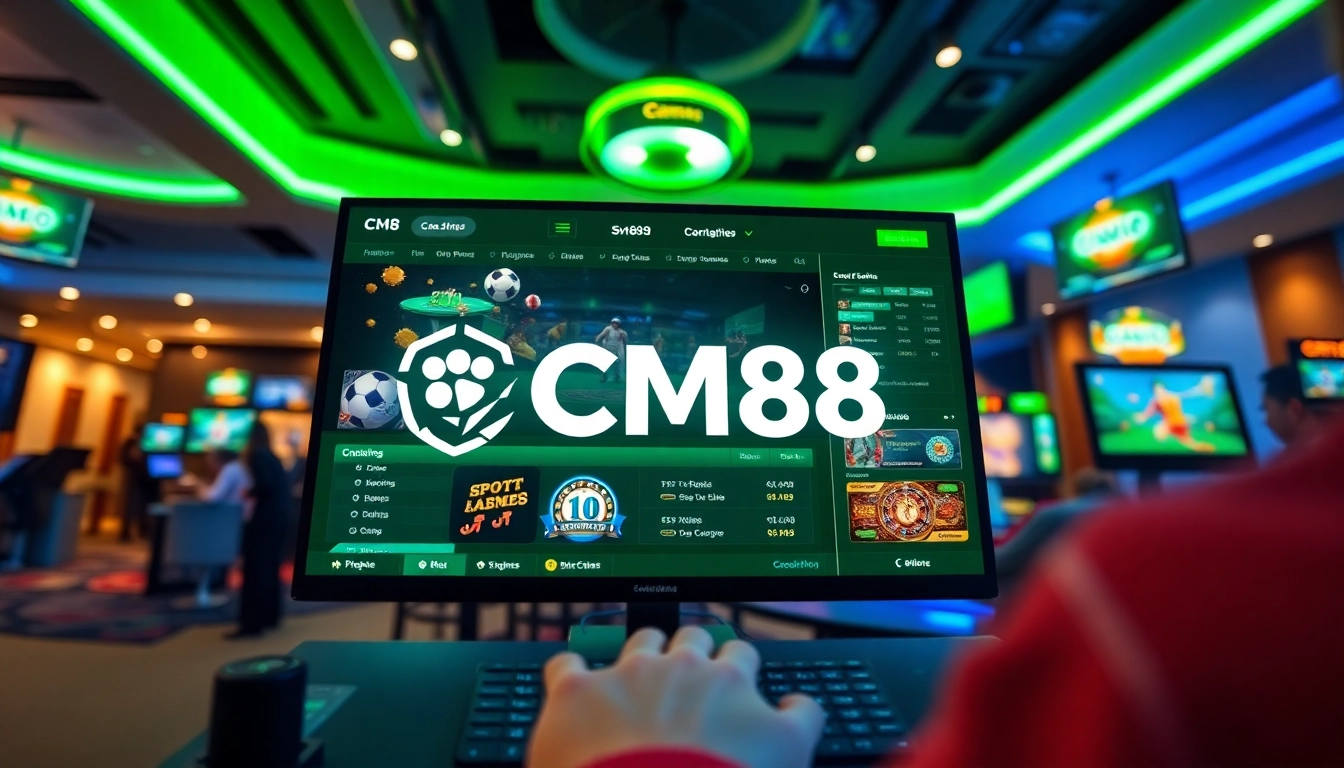 CM88 online betting platform interface with vibrant games and user engagement.