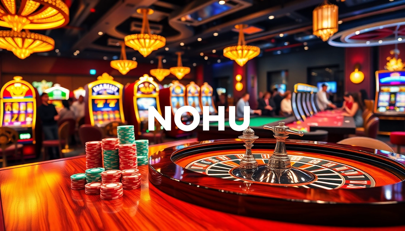 Experience excitement at NOHU while playing vibrant casino games and engaging on the gaming floor.