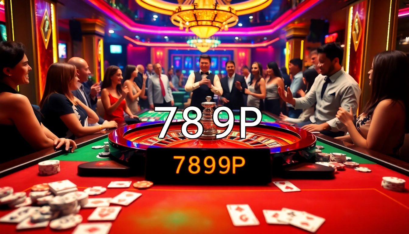 Experience the thrilling games at 789P, featuring a luxurious roulette table and enthusiastic players.