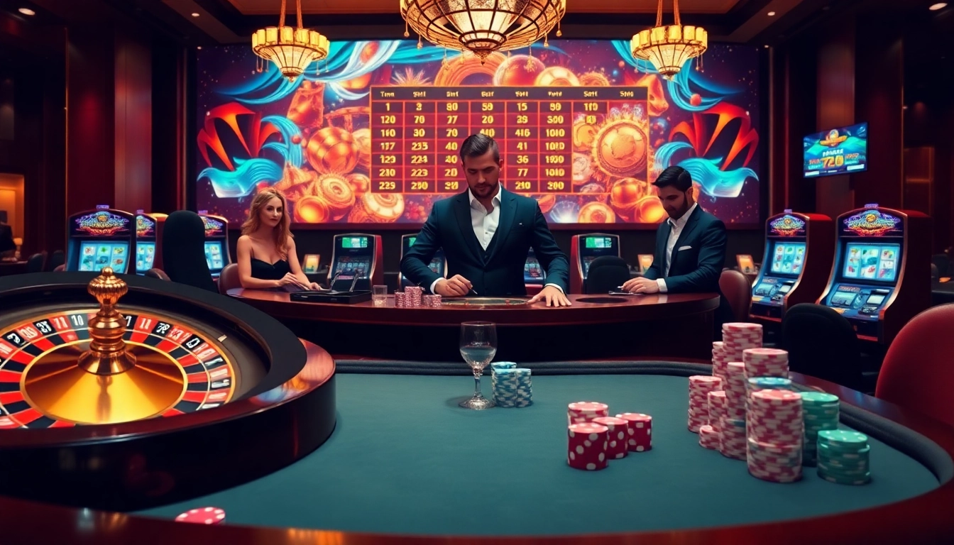 Experience the excitement and luxury of gambling at 789P with a vibrant casino scene.