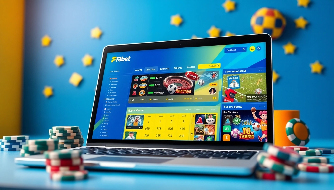 Interactive F8bet online betting platform showcasing diverse gaming options and user-friendly design.