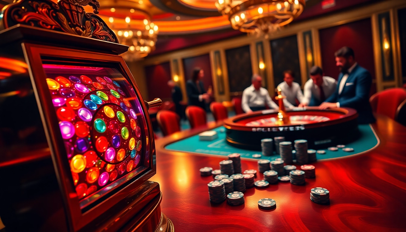 Spin the slot machine and win big at https://slot365.cx/ with this luxurious casino scene.