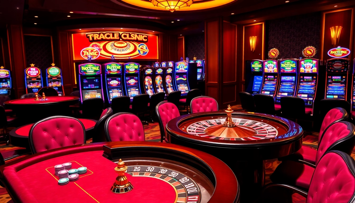 High-stakes gaming at 789club featuring poker tables, roulette, and slot machines.