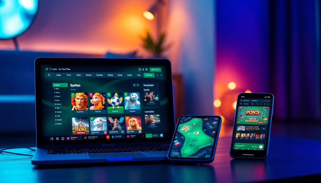 Engaging OPEN88 gaming experience displayed on modern devices, showcasing various betting options.