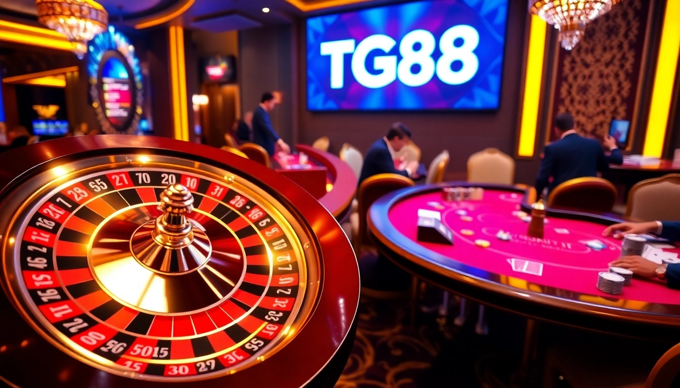 Experience thrilling gameplay and excitement at TG88's luxurious casino.