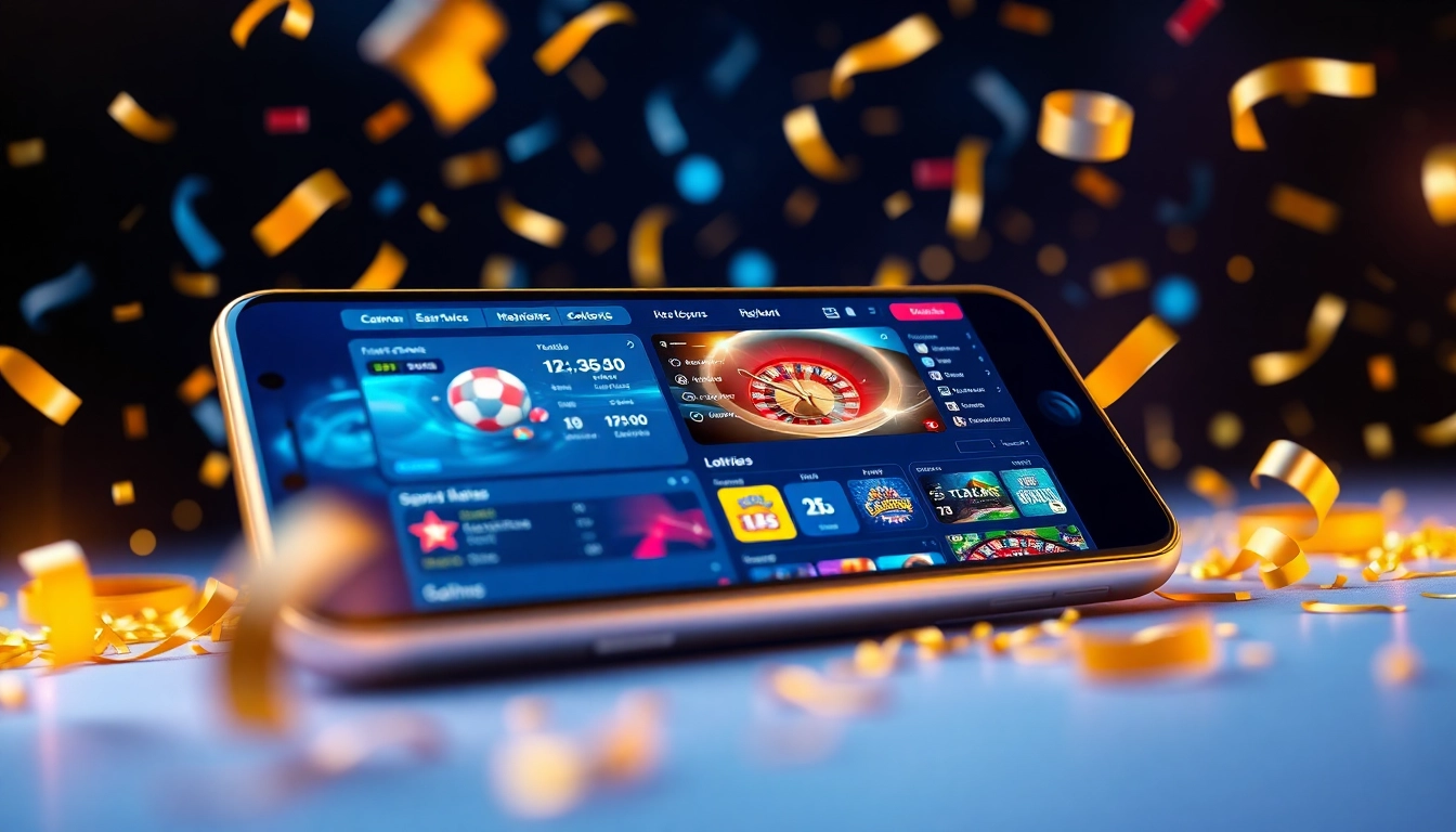 56WIN online betting platform showcasing sports and casino games in a vibrant and professional setting