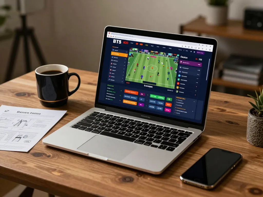 HB88 users actively placing bets on sports with a laptop, showcasing online gambling excitement.