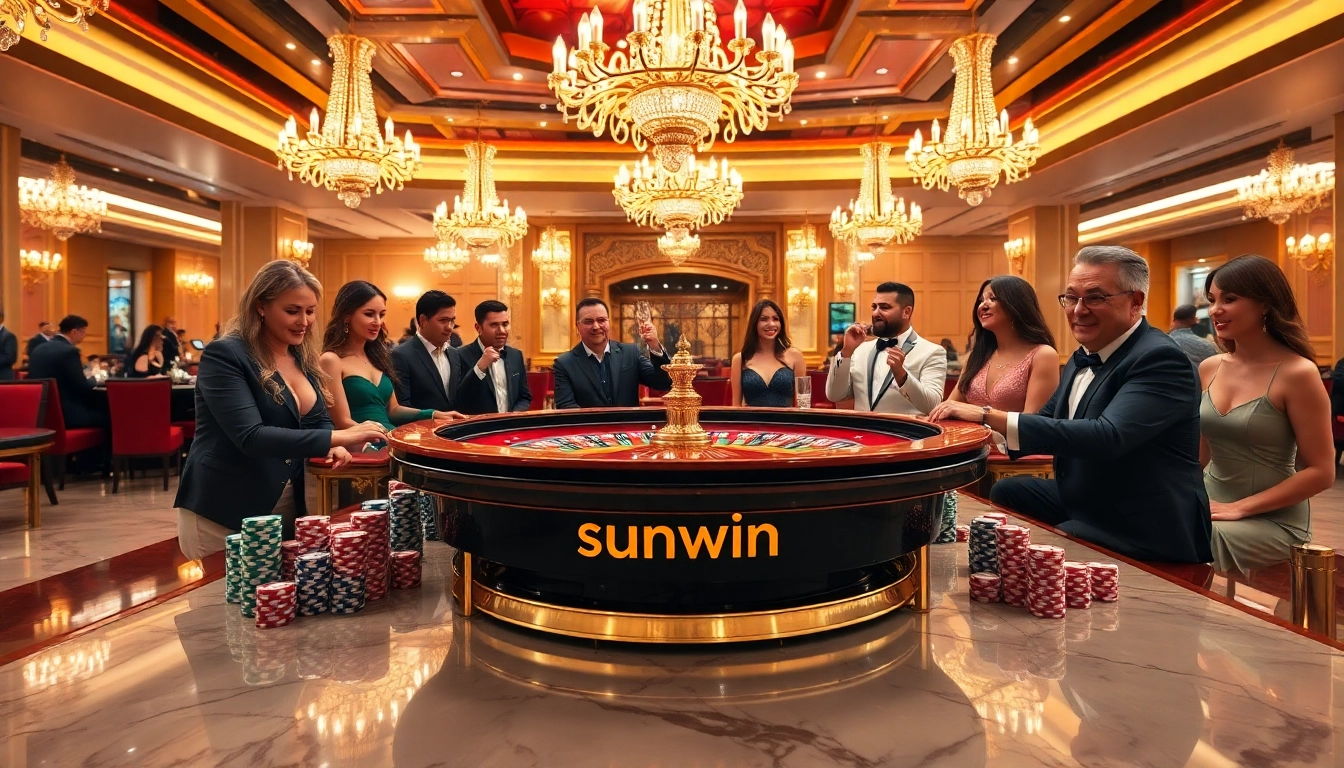 Experience the thrill of casino excitement with sunwin at a luxurious roulette table.