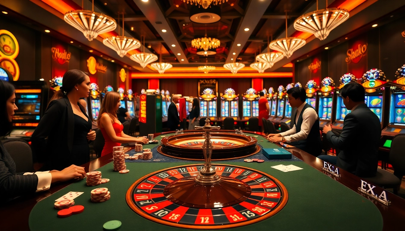 Exciting gameplay at a casino table featuring xx88 pro chips, poker cards, and roulette wheel