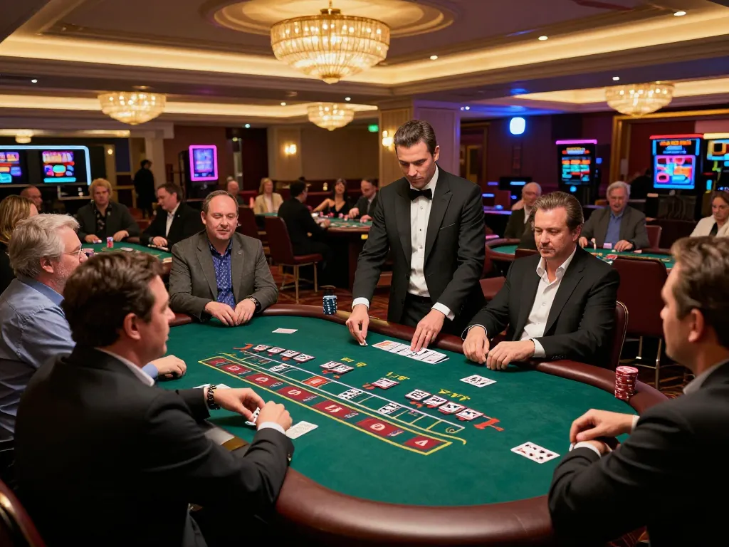 Players engaging with vibrant casino games at MMOO, showcasing the thrilling atmosphere of gambling.