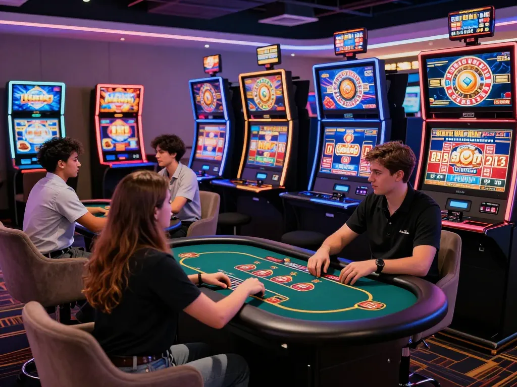 Players actively engaging with TG88's exciting online casino games in a vibrant digital environment.
