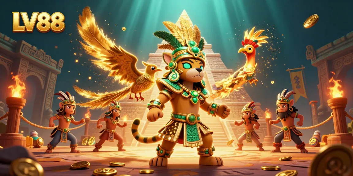 Experience the thrilling games at LV88 with immersive visuals in a vibrant casino scene.