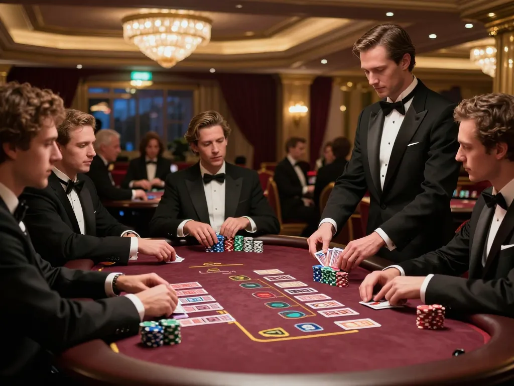 Players engaged in a high-stakes blackjack game at casino, focused on sc88 strategies and dealer's hand