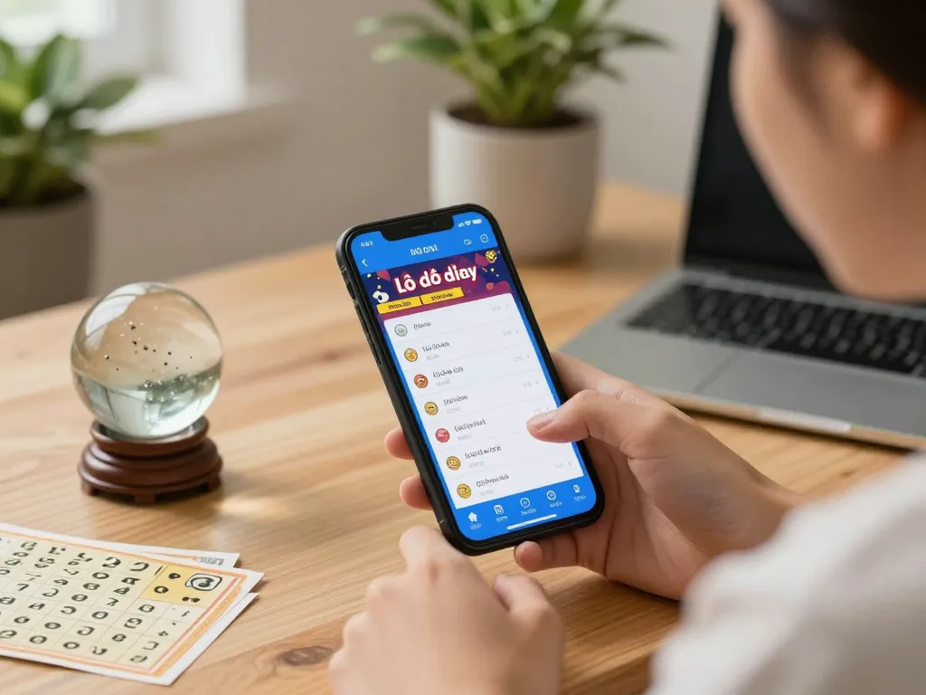 Engaging workspace for lô đề online betting, showcasing mobile app and dream interpretation elements.