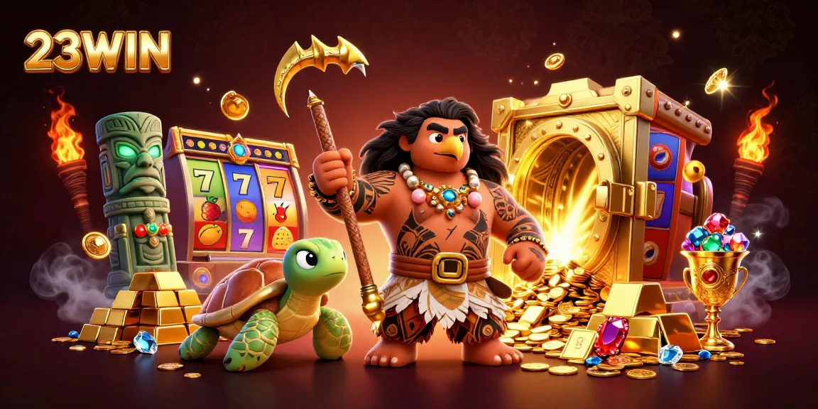 Experience thrilling slots at 23WIN with colorful reels, lucky symbols, and dynamic gaming elements.