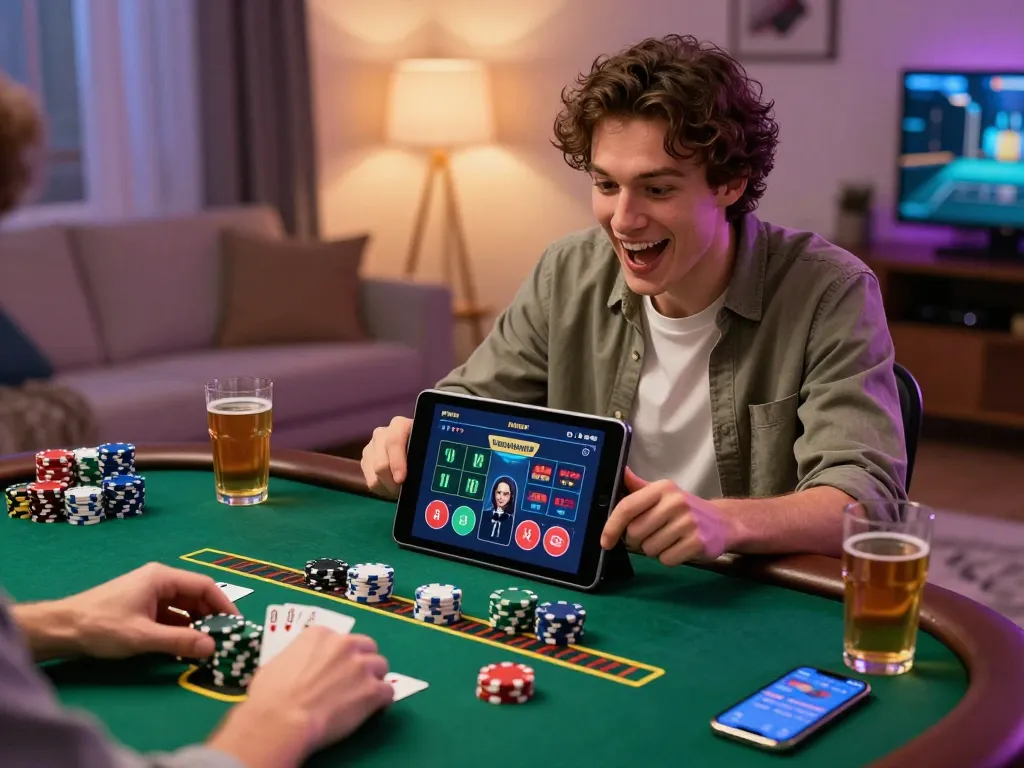 Engaging live dealer blackjack action from gg88 with cozy home setup and warm lighting
