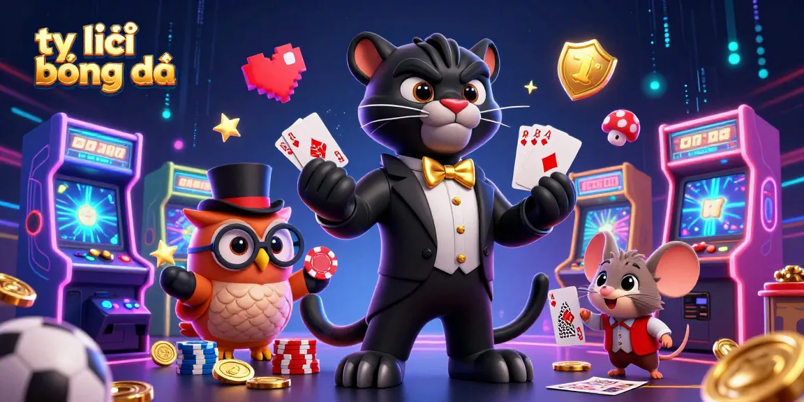 Engage with tỷ lệ bóng đá while enjoying a colorful 3D illustration with vibrant casino elements.