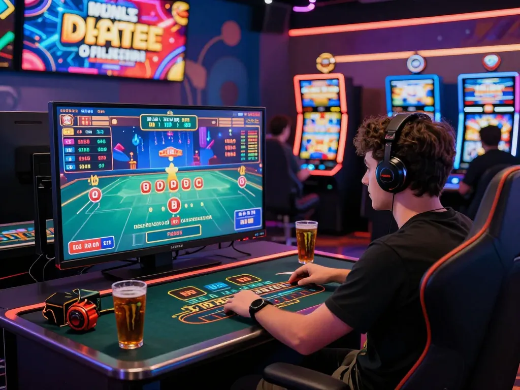 Exciting online gaming setting with player engaged in baccarat game at 88aa platform, showcasing vibrant digital interfaces.