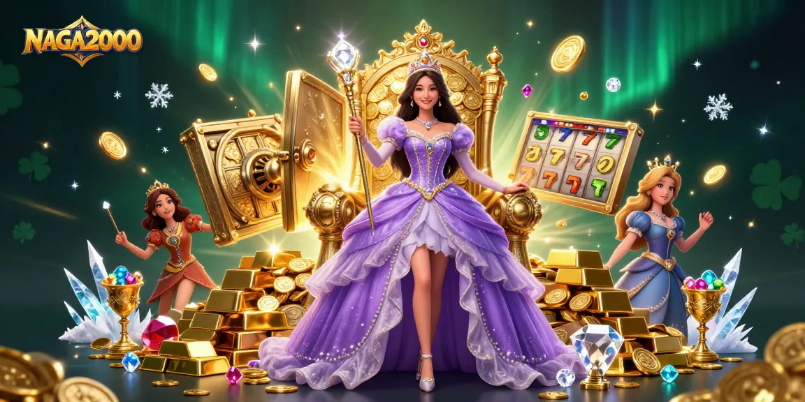 NAGA2000 menampilkan aksi slot yang mendebarkan dengan permata dan harta emas di tengah latar yang dramatis.