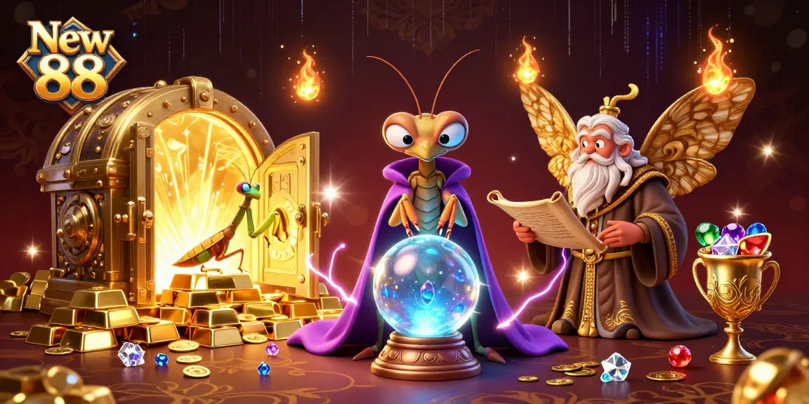Experience thrilling gameplay at New 88, with enchanting casino elements and vibrant characters.