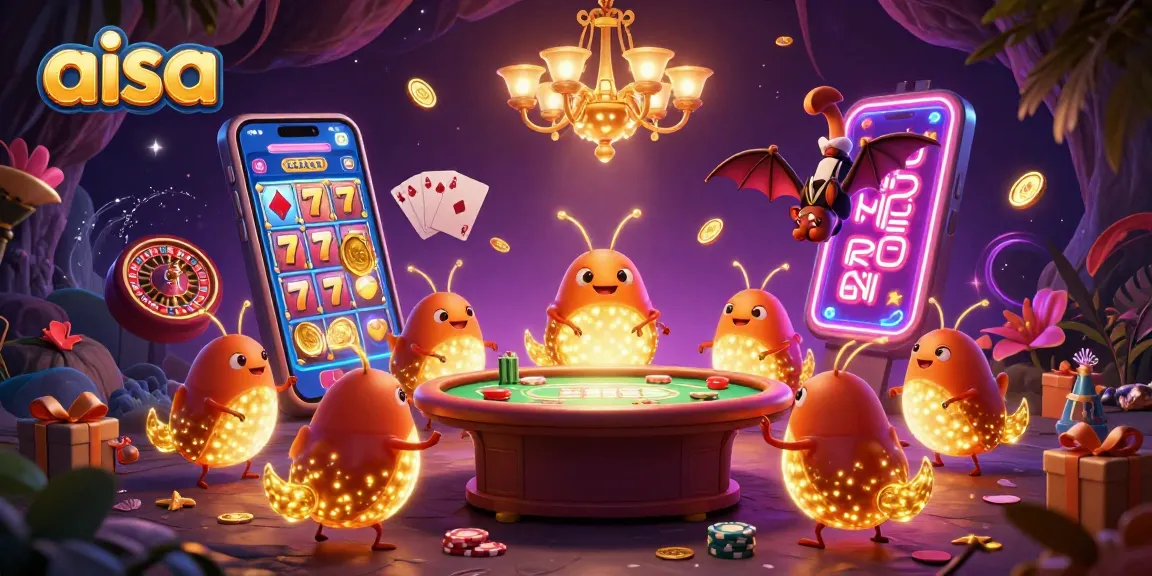 Engage with the exciting world of aisa casino games featuring glowworms illuminating gameplay and vibrant slot machines.