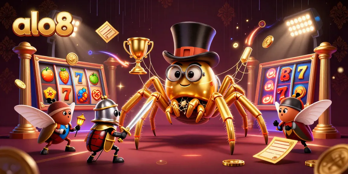 Experience excitement with alo8 as cartoon characters engage at a lively casino featuring dynamic gaming elements.
