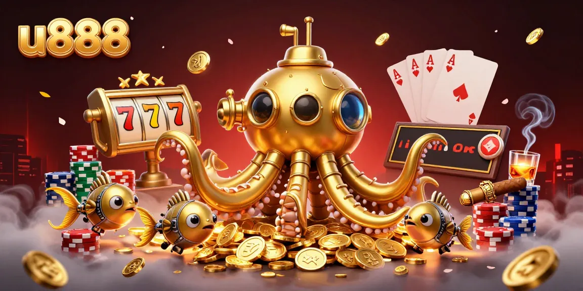 Experience the thrilling jackpot chase with u888 in a vibrant and engaging 3D casino scene.