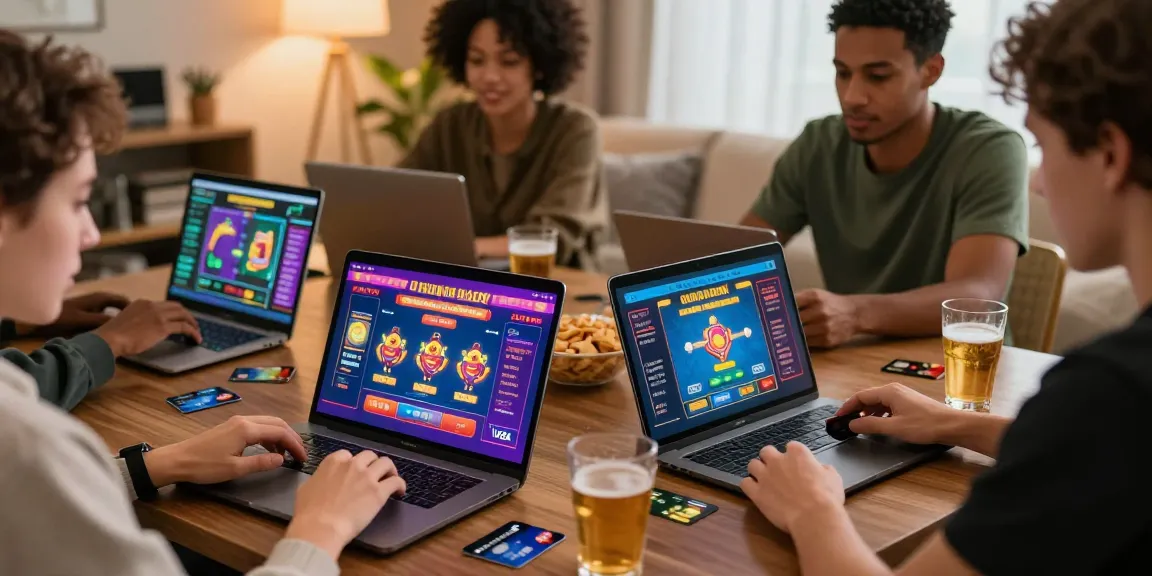 Players enjoying online credit card casinos at home, featuring VISA and Mastercard options on-screen at https://brcs.co.uk, highlighting convenience and excitement.