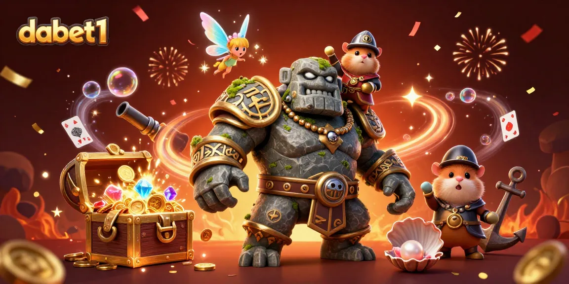 Experience the excitement of dabet1 with magical characters and vibrant casino elements in a dynamic scene.