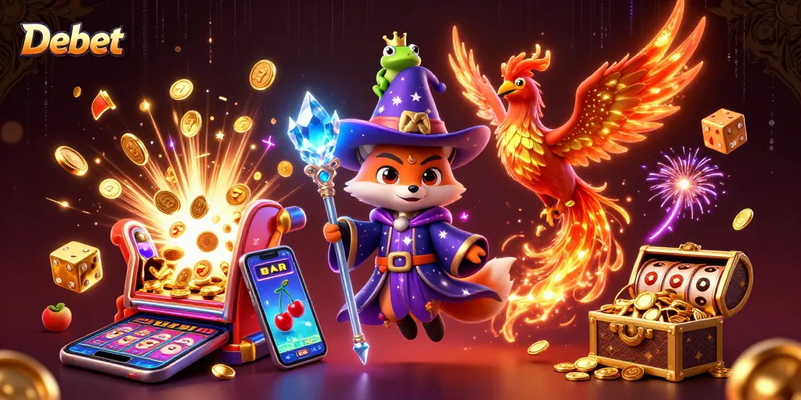 Experience excitement at Debet with a magical wizard fox and thrilling casino games.