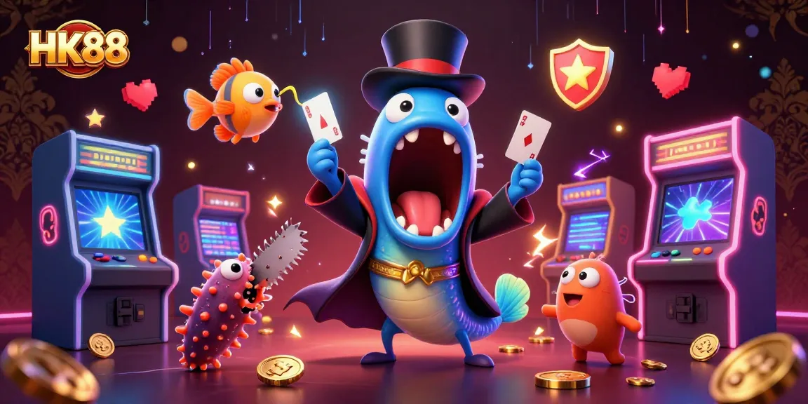 HK88 showcases a dynamic online gaming scene with vibrant characters and exciting game elements.
