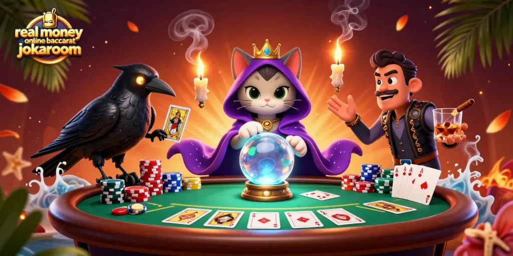 Engage in real money online baccarat jokaroom with enchanting characters and casino elements!
