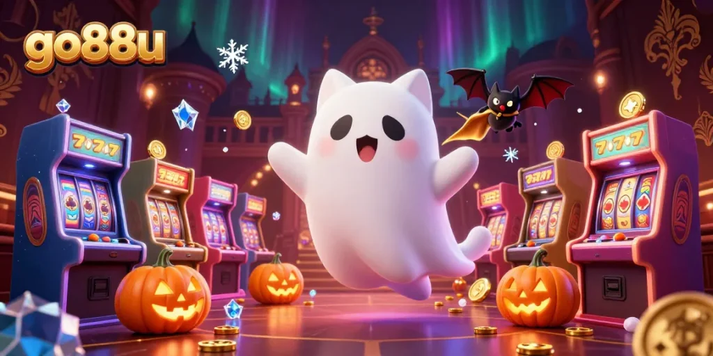 Engage with go88u's thrilling slots experience amid a ghostly casino adventure.