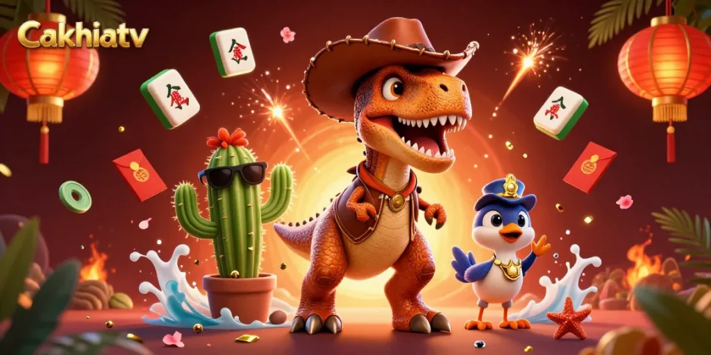 Cakhiatv engages sports betting tactics with lively characters and vibrant elements for players.