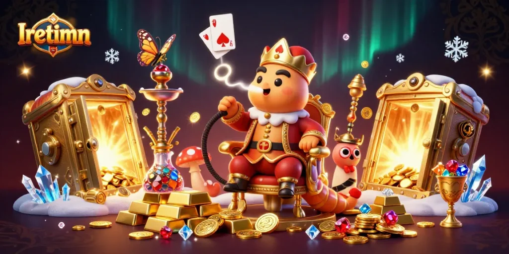 Iretimn-enriched 3D illustration showcasing a whimsical caterpillar hookah-master in a vibrant casino setting.