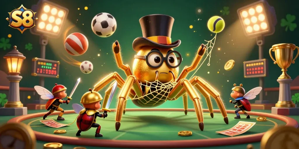 Engage in thrilling gameplay with S8, where excitement meets stunning visuals in a vibrant casino scene.